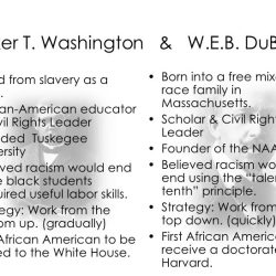 Similarities between dubois and washington