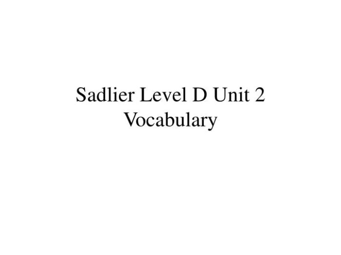 Vocabulary workshop level d unit 2